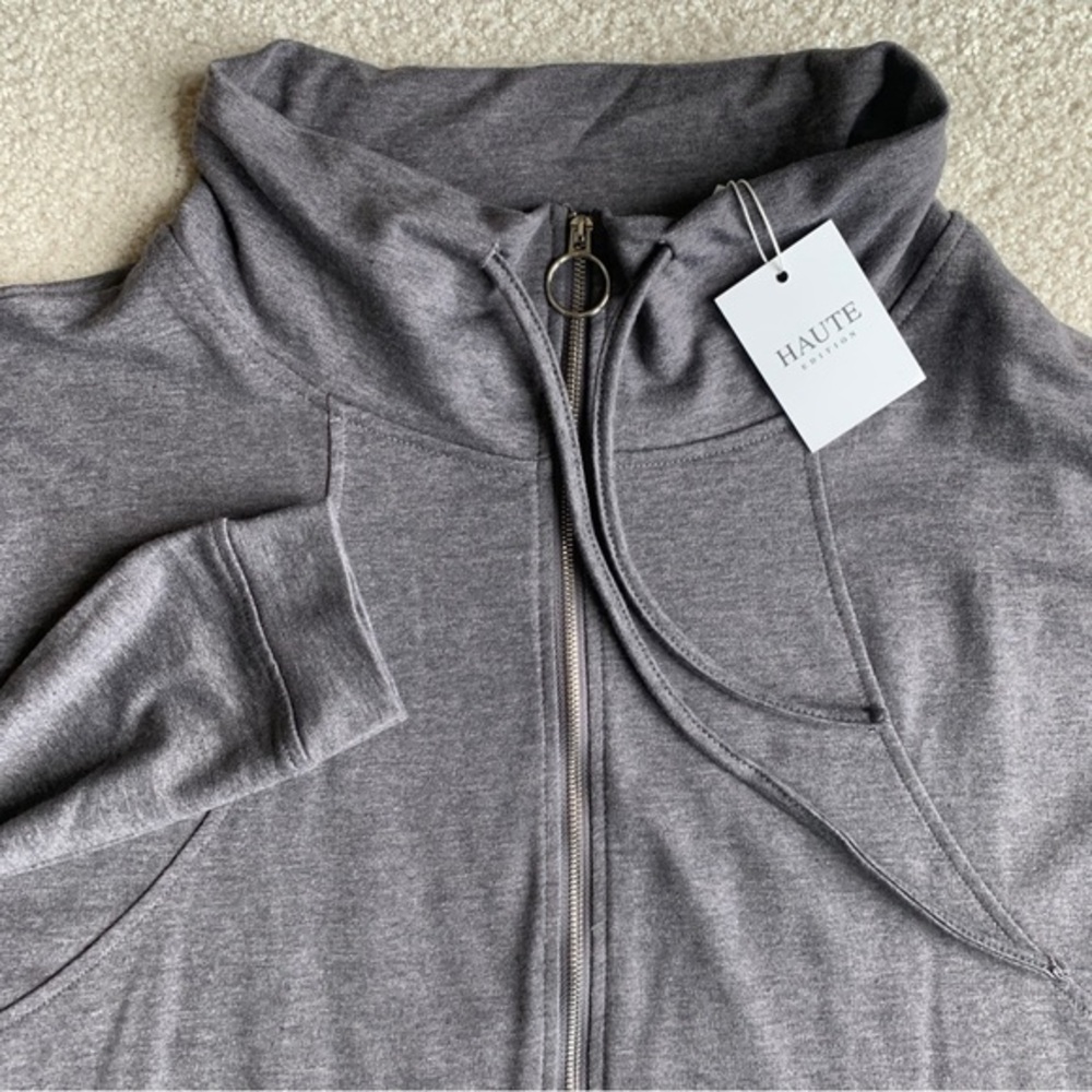 Haute Edition Gray Long Sleeve 1/2 Zip Pullover Sweatshirt‎ Women’s Size 1X